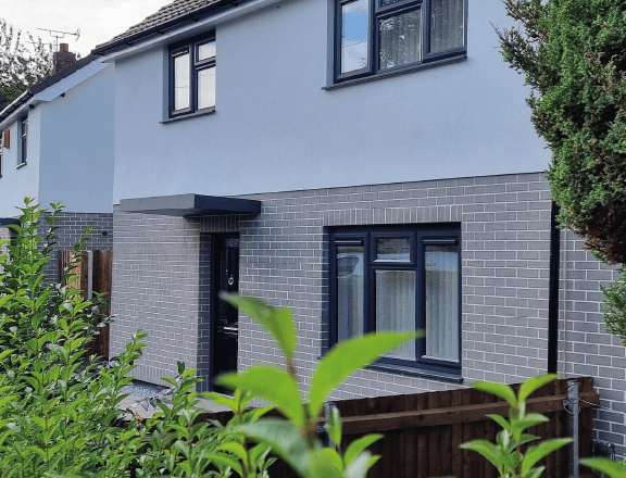Residential home that has undertaken recent retrofit with new windows and new roof